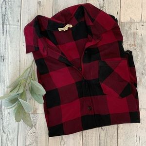 Love on a Hanger Plaid Button Up